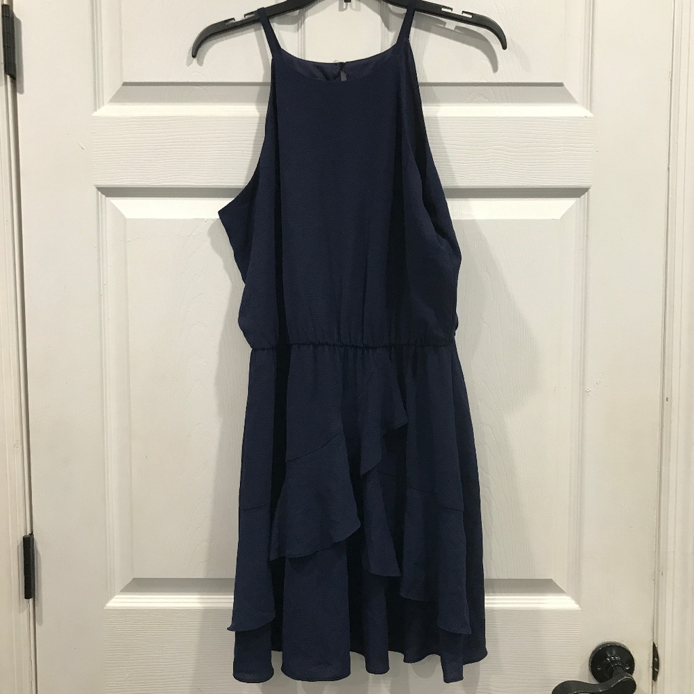 Navy Blue Sleeveless Dress